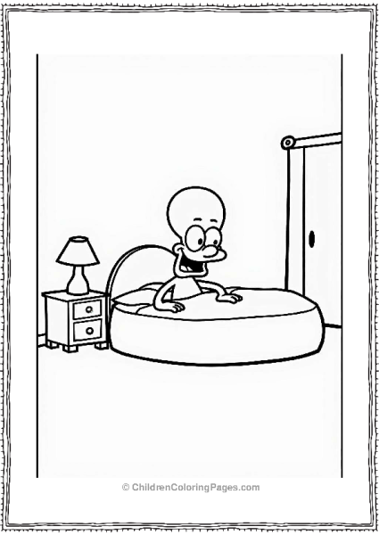 Squidward’s Quirky Bedroom Scene Free PDF Printable