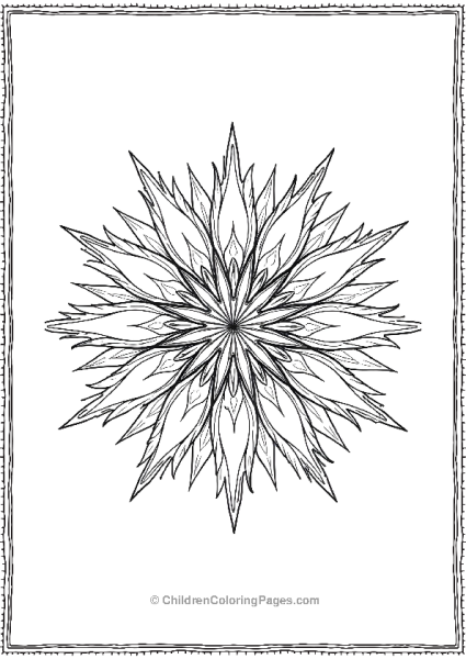 Starburst Mandala Abstract Coloring Page Free PDF Printable