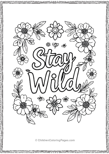 Stay Wild With Flowers Free PDF Printable