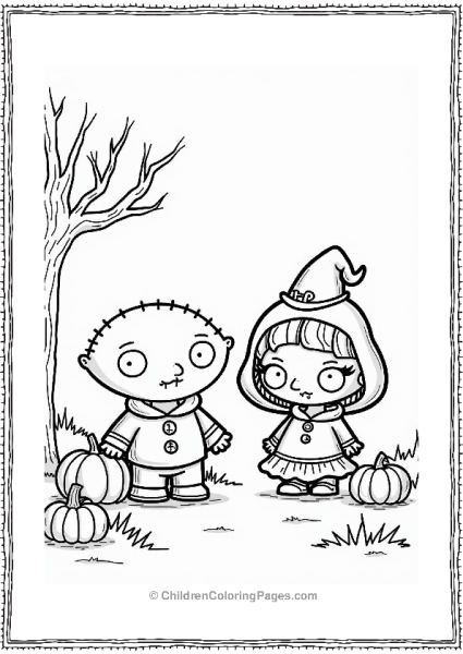 Stewie And Brian In Halloween Costumes Free PDF Printable