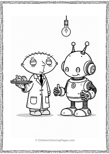 Stewie And His Robot Butler Free PDF Printable