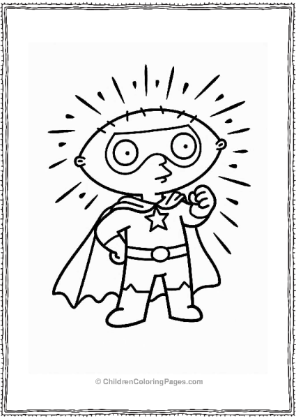 Stewie Griffin As A Superhero Free PDF Printable