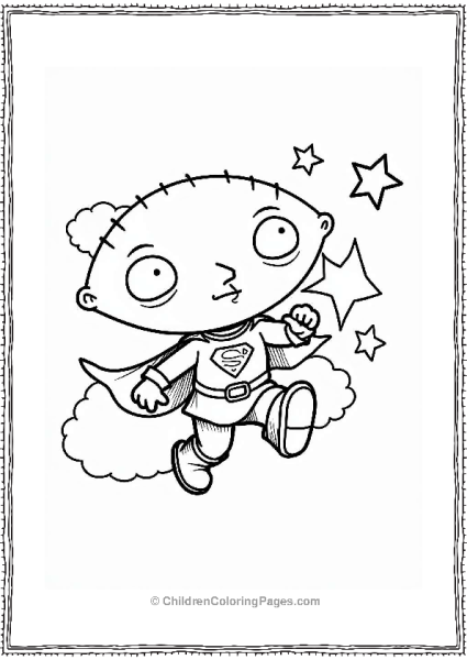 Stewie Griffin As A Tiny Hero Free PDF Printable