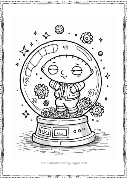 Stewie In The Bubble Time Machine Free PDF Printable