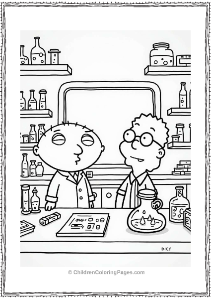 Stewie’s Secret Lab With Brian Free PDF Printable