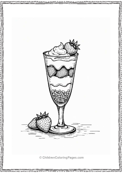 Strawberry And Cream Parfait Free PDF Printable