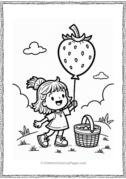 Strawberry Balloon Adventure Free PDF Printable