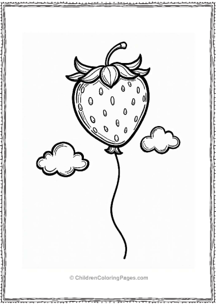 Strawberry Balloon In The Sky Free PDF Printable