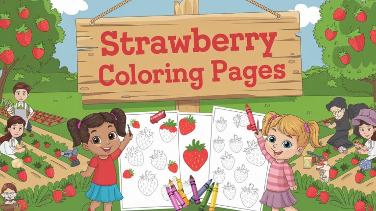 Strawberry Coloring Pages