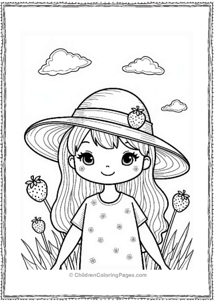 Strawberry Cute Sun Hat Free PDF Printable