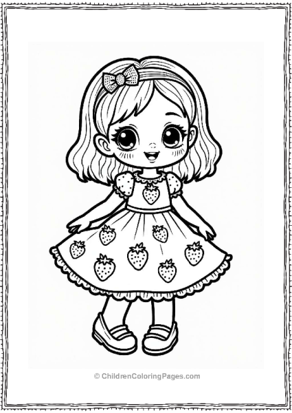 Strawberry Dress Design For Kids Free PDF Printable