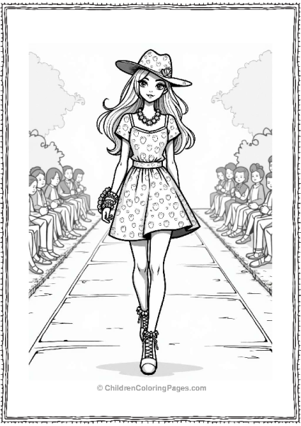 Strawberry Fashion Show Runway Free PDF Printable