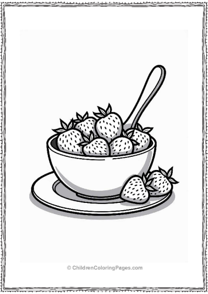 Strawberry Fruit Salad Bowl Free PDF Printable