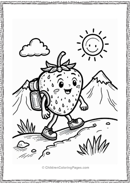 Strawberry Hiking A Mountain Free PDF Printable