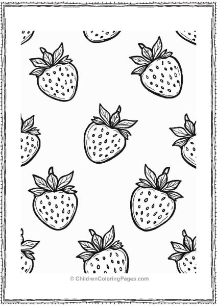 Strawberry Pattern Design Free PDF Printable