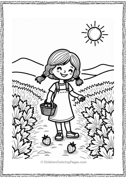 Strawberry Picking Fun Free PDF Printable