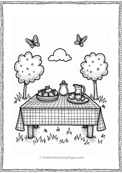 Strawberry Picnic Setup Free PDF Printable