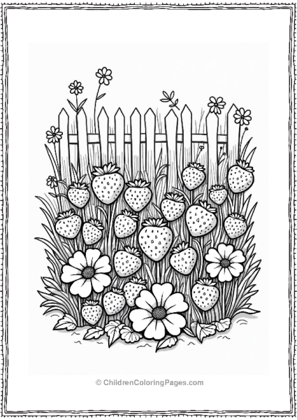 Strawberry Plants In A Garden Patch Free PDF Printable