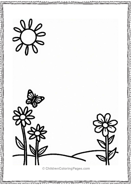 Sun And Butterfly In Bloom Free PDF Printable