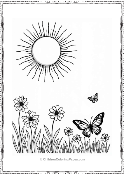 Sun And Butterfly Shadows Free PDF Printable