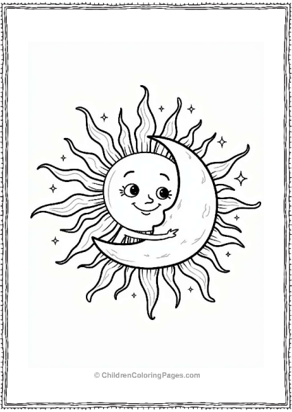 Sun And Moon Embrace Free PDF Printable