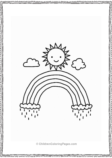 Sun And Rainbow After Rain Free PDF Printable