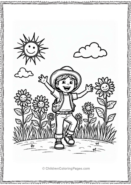 Sun Fun In The Flower Field Free PDF Printable