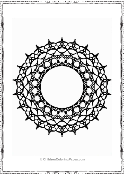 Sun Mandala Design Free PDF Printable