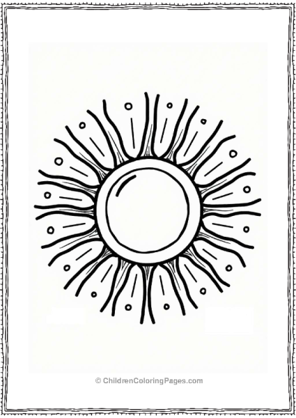 Sunburst Design Coloring Page Free PDF Printable