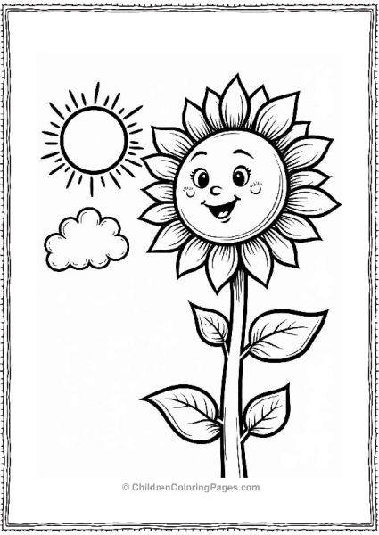 Sunflower Facing The Sun Free PDF Printable