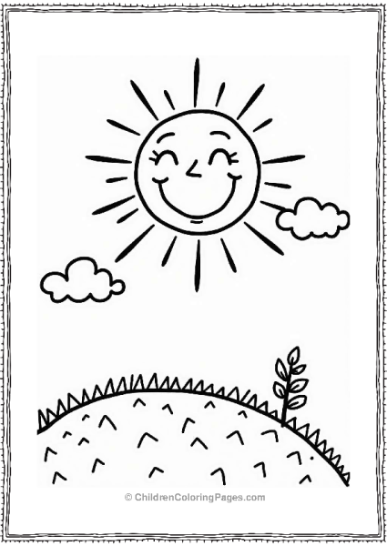 Sunny Day With A Smiling Sun Free PDF Printable