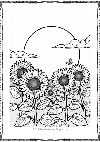 Sunrise Over Sunflower Field Free PDF Printable