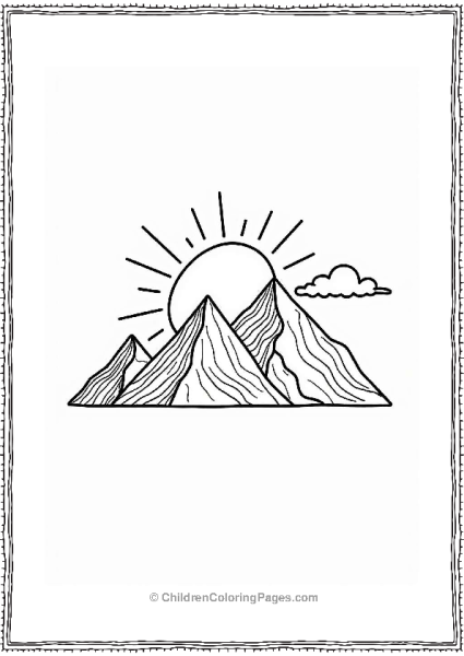 Sunset Over Mountains Free PDF Printable