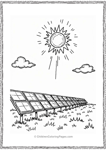 Sunshine And Solar Panels Free PDF Printable