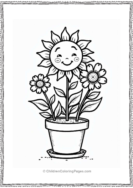 Sunshine On A Flower Pot Free PDF Printable