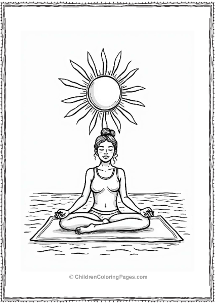 Sunshine Yoga Under Radiant Sun Free PDF Printable