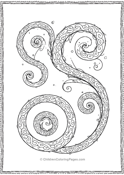 Swirling Spirals Abstract Coloring Page Free PDF Printable