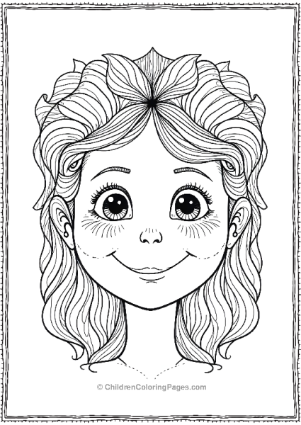 Symmetrical Face Abstract Coloring Page Free PDF Printable