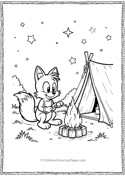 Tails Camping Under The Stars Free PDF Printable