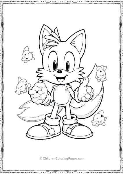 Tails Playing With Chao Free PDF Printable