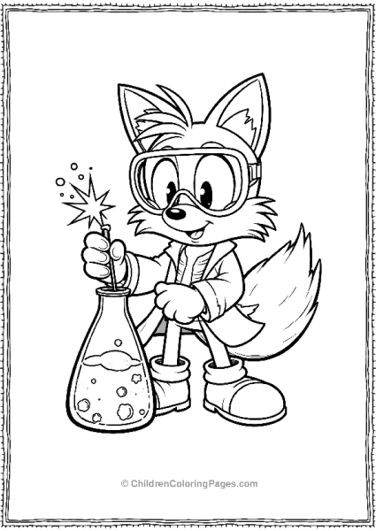 Tails The Scientist Mixing A Potion Free PDF Printable