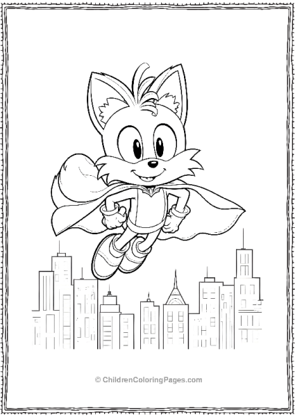 Tails The Superhero In Flight Free PDF Printable