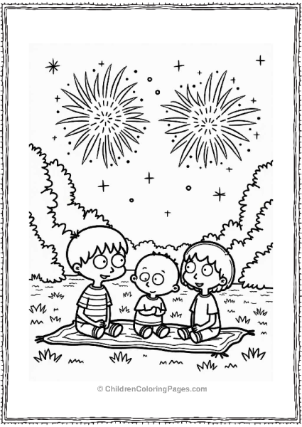 The Belchers Enjoying Fireworks Free PDF Printable