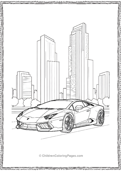 The Lamborghini Aventador Parked Free PDF Printable