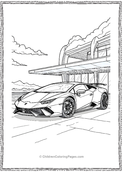 The Lamborghini Centenario Parked Beside Free PDF Printable