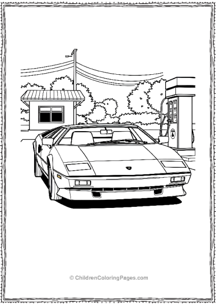 The Lamborghini Espada Parked Free PDF Printable