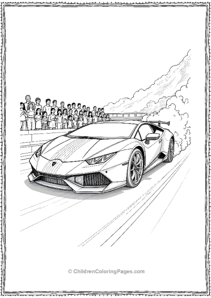 The Lamborghini Revuelto With Racing Stripes Free PDF Printable