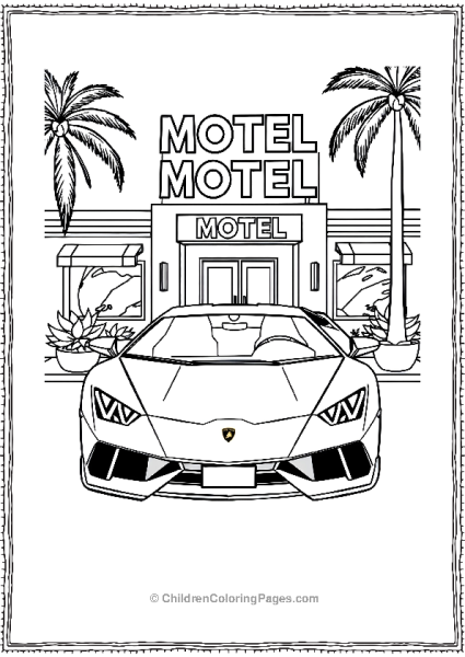 The Lamborghini Parked Free PDF Printable