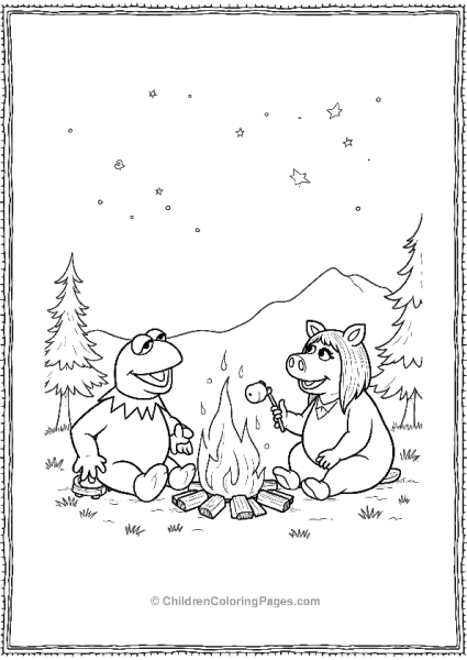 The Muppets Kermit And Piggy Campfire Fun Free PDF Printable