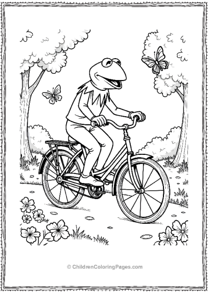 The Muppets Kermit Cycling Through Nature Free PDF Printable